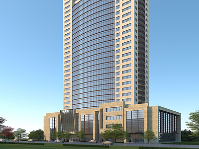 3d商业综合楼模型