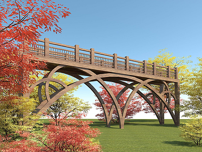 木桥模型3d模型