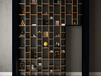 3d家具饰品组合装饰柜模型