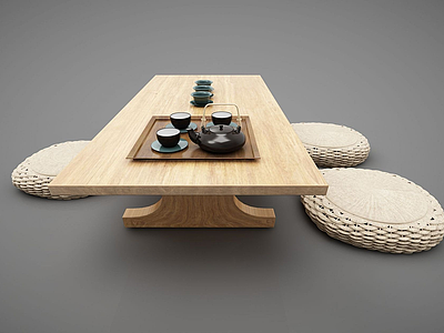 3d<font class='myIsRed'>中式茶桌椅</font>模型