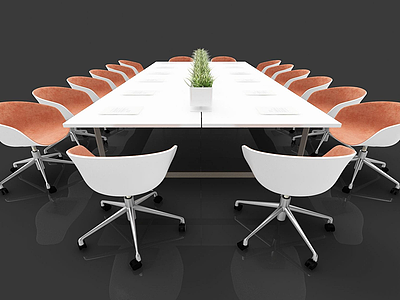 3d现代办公会议桌模型