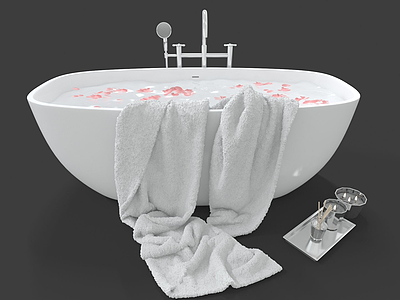卫生间浴缸3d模型