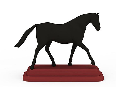 3d小马雕塑免费模型
