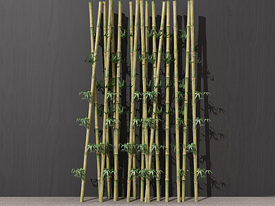 现代竹子栅栏模型3d模型