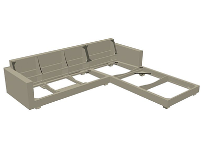 现代沙发木架模型3d模型