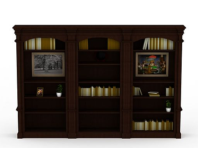 3d书房柜子免费模型