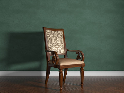 美式椅子模型3d模型