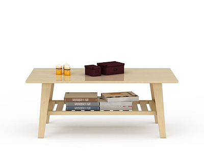 3d实木桌几免费模型