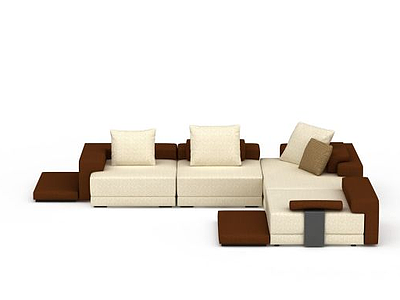3d现代风格转角沙发免费模型