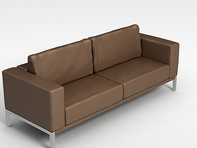 3d现代室内双人沙发模型