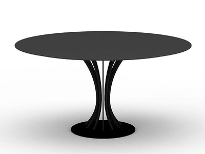 3d现代风格元圆形桌子免费模型
