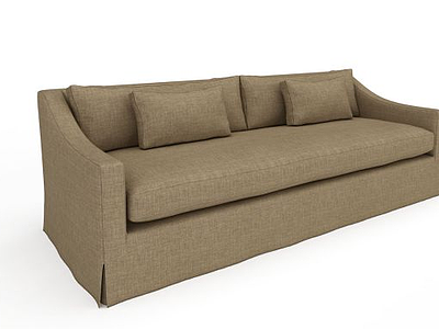 3d简易风格布艺沙发模型