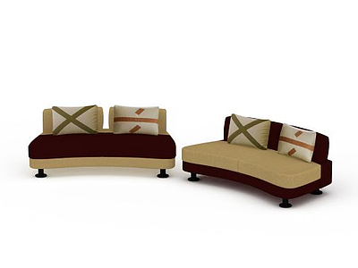 3d现代风格布艺沙发免费模型