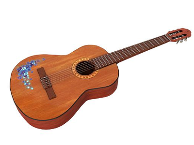 现代音乐乐器木吉他模型3d模型