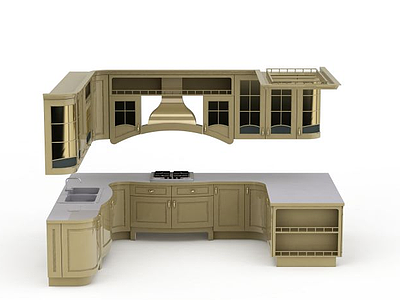 客厅柜子模型3d模型
