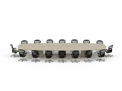 会议室桌椅模型3d模型
