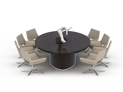 休息室桌椅组合模型3d模型