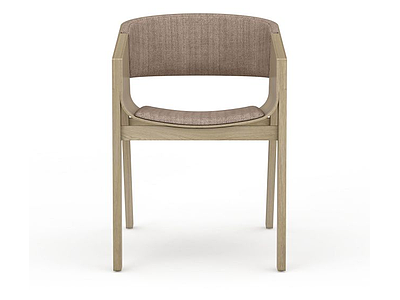 3d现代风格实木椅子模型
