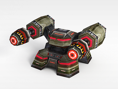 游戏道具装备炮塔模型3d模型