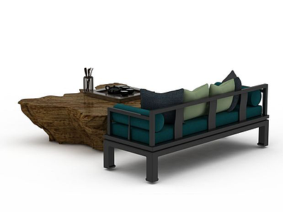创意办公室桌椅模型3d模型