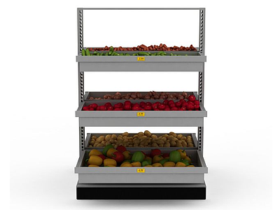 3d水果展示柜模型