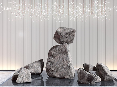 石头雕塑模型3d模型