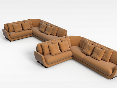 转角沙发模型3d模型