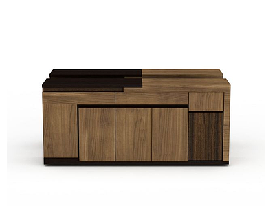 3d简易实木柜子模型