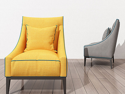 3d现代休闲沙发椅模型