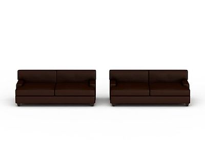 3d高档真皮沙发免费模型