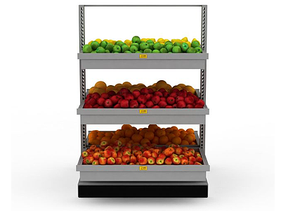 3d超市水果货架模型