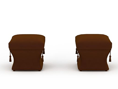 布艺沙发凳模型3d模型