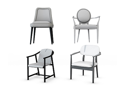 3d新中式椅子模型