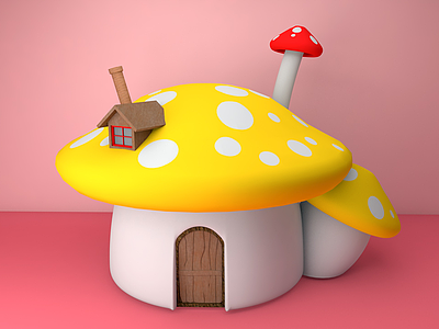 蘑菇房子模型