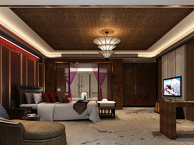 东南亚风格民宿酒店模型3d模型