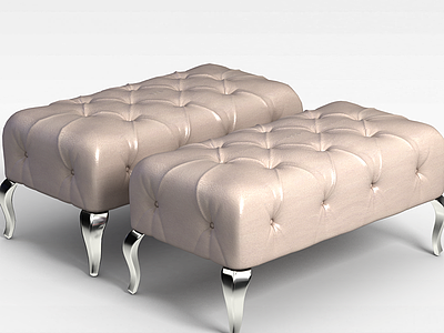 真皮沙发凳模型3d模型