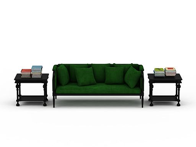 绿色沙发模型3d模型
