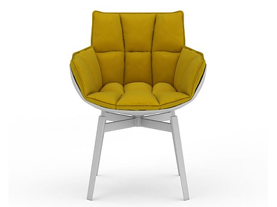 3d黄色椅子模型