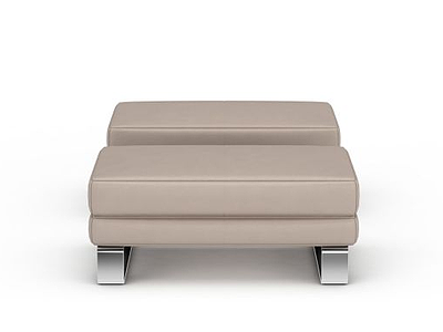 3d皮质沙发凳免费模型