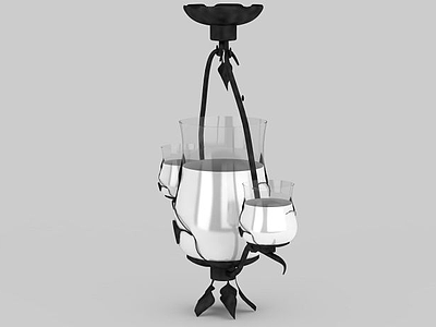 创意玻璃吊灯模型3d模型