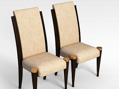 实木椅子模型3d模型