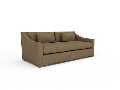 3d咖色沙发模型