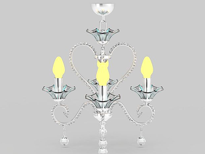 3d现代风格水晶吊灯免费模型