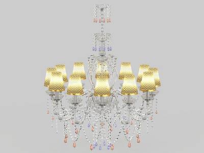创意水晶吊灯模型3d模型