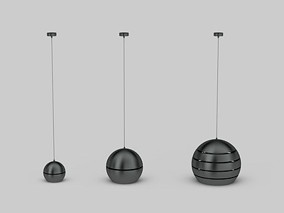 3d创意圆球吊灯免费模型