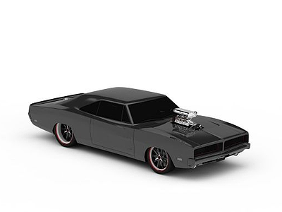 黑色复古汽车模型3d模型