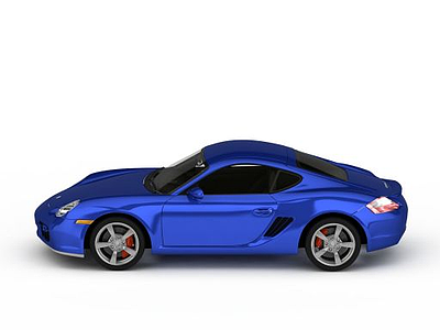 3d蓝色汽车模型