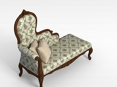 现代简约风格贵妃椅模型3d模型