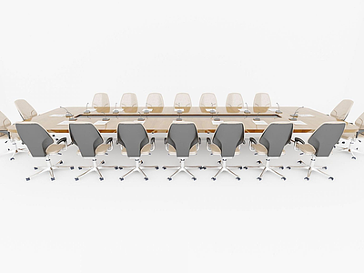 3d现代会议室桌椅模型