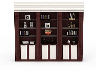 书房柜子模型3d模型